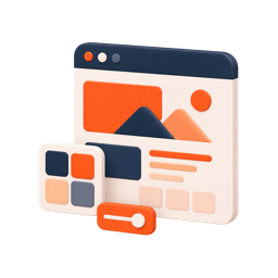 Real estate website brand adaptation illustration