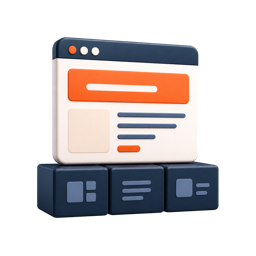 Modular website foundation illustration