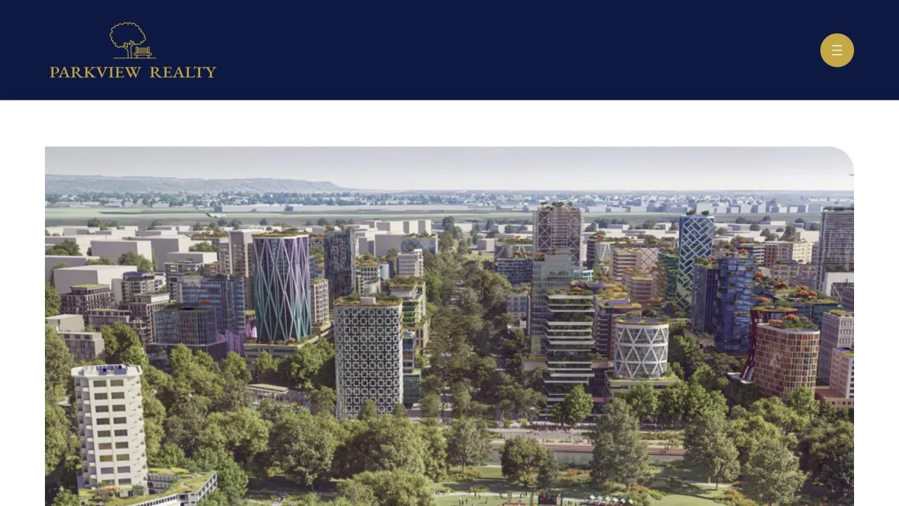 Parkview Realty website before the WP Listed design concept